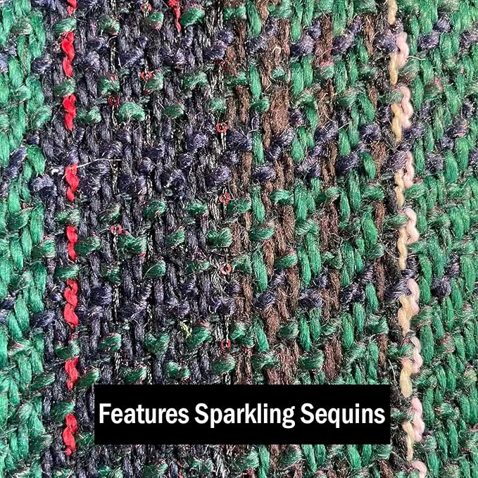 Green Plaid Pillow Covers 20x20 inch Set of 2 Knitting Tartan Pillow Cases Winter Xmas Farmhouse Cushion Covers for Sofa Bed