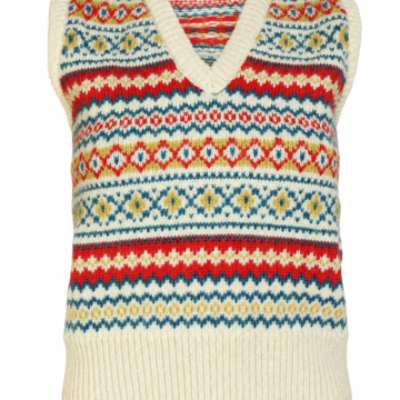 Cream Fair Isle Knit Vest