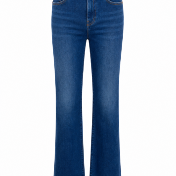 Medium Blue Flared Jeans with Fitted Thigh