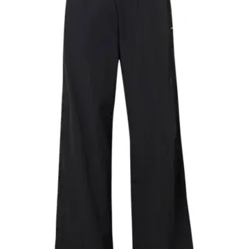 Black Flared Athletic Pants with Elastic Waistband