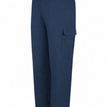 Navy Straight-Leg Cargo Pocket Trousers