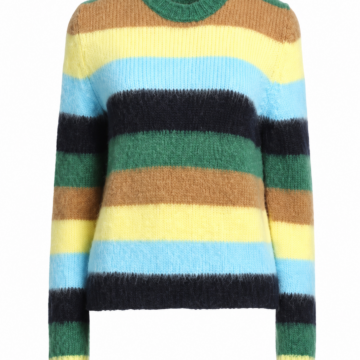 Multicolor Stripe Fuzzy Knit Sweater