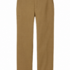 Khaki Straight-Fit Woven Pants with Welt Pocket
