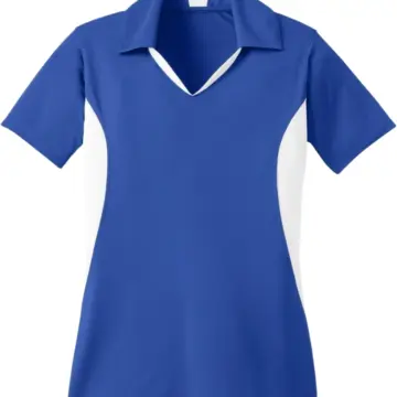 Royal Blue Slim Fit Polo Shirt with White Side Panels