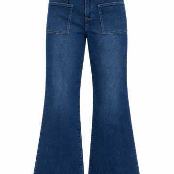 High-Rise Flared Jeans in Medium Blue Wash