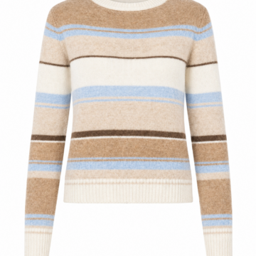 Multicolor Stripe Crew Neck Sweater