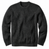 Dark Charcoal Grey Ribbed Crew Neck Sweater