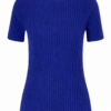 Royal Blue Ribbed Knit Short-Sleeve Top