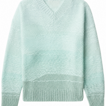 Mint Green Oversized V-Neck Sweater