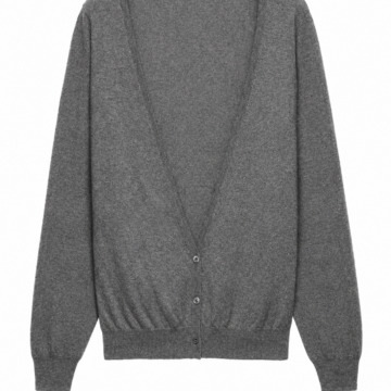 Heather Grey Longline V-Neck Cardigan