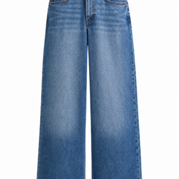 High-Rise Wide-Leg Jeans in Medium Blue Wash