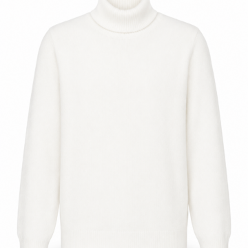 Off-White Relaxed Fit Turtleneck Sweater