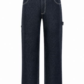 Relaxed Fit Dark Wash Jeans with Utility Pocket