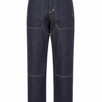 Dark Indigo Straight Relaxed Fit Paneled Jeans