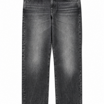 Grey-Black Faded Straight Leg Jeans