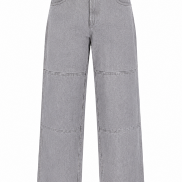 Light Grey Paneled Straight Jeans