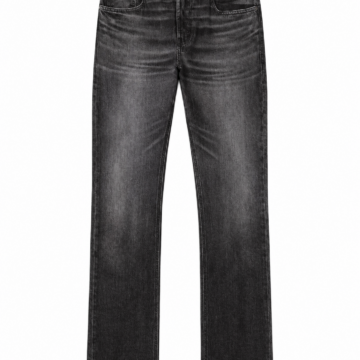 Black Heavy Fade Straight Leg Jeans