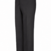 Black Straight-Leg Tailored Trousers with Creases