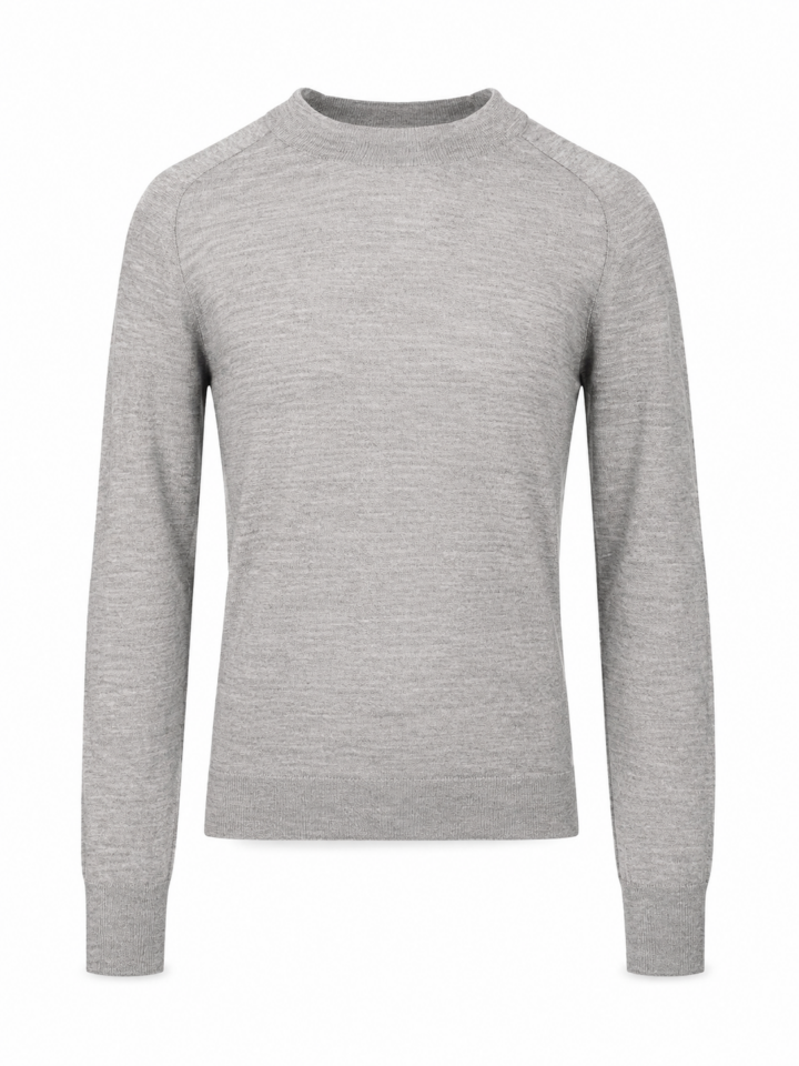 Heather Grey Raglan Sleeve Crew Neck Pullover